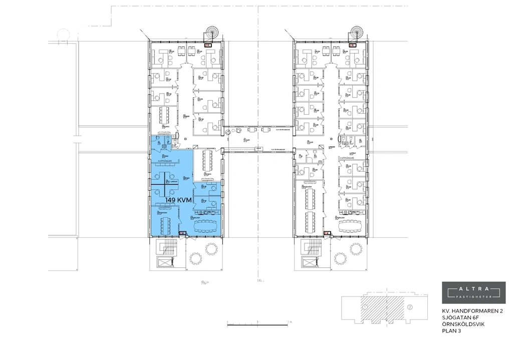 Planritning - Sjögatan 6F - Plan 3 - 149 kvm