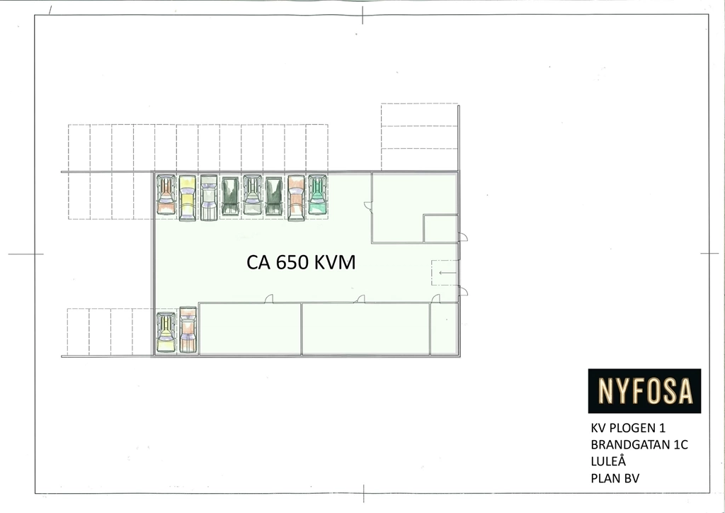 Planritning - Brandgatan 1C - 650 kvm - Förråd