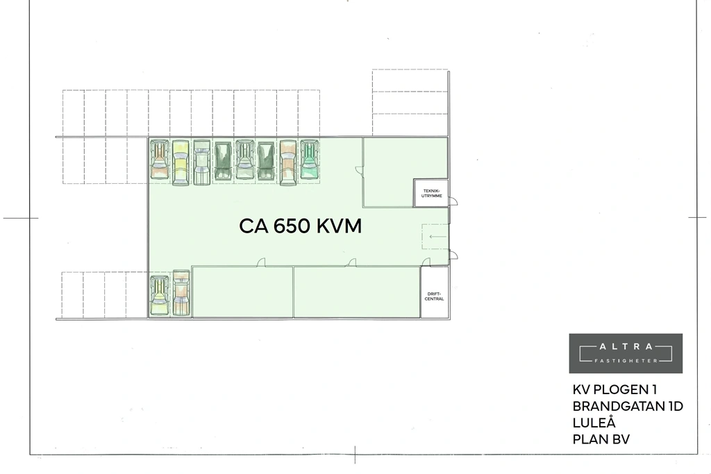 Planritning - Brandgatan 1D - 650 kvm - Förråd