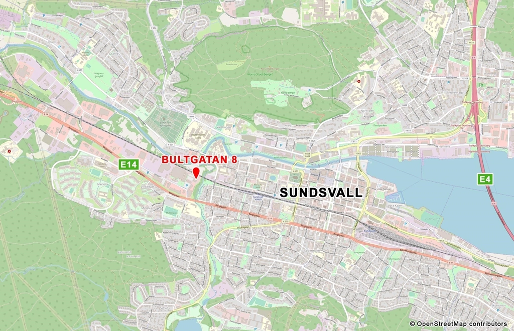 Karta_Sundsvall_Bultgatan-8_OpenStreetMap