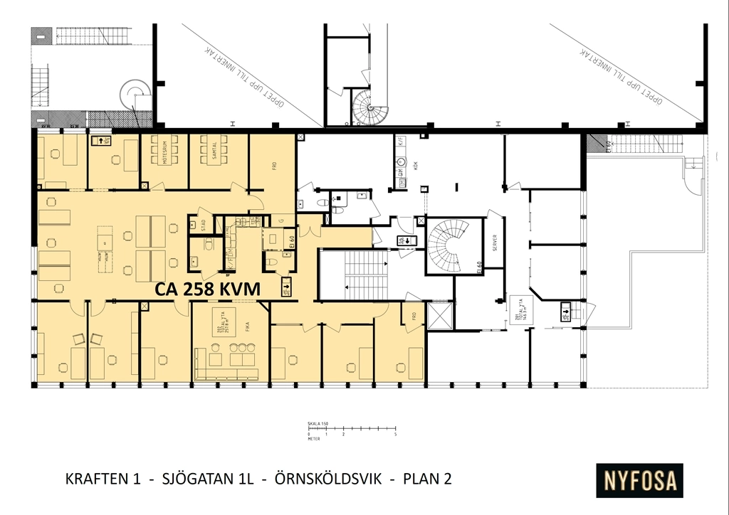 Planritning - Sjögatan 1L - Plan 2 - 258 kvm
