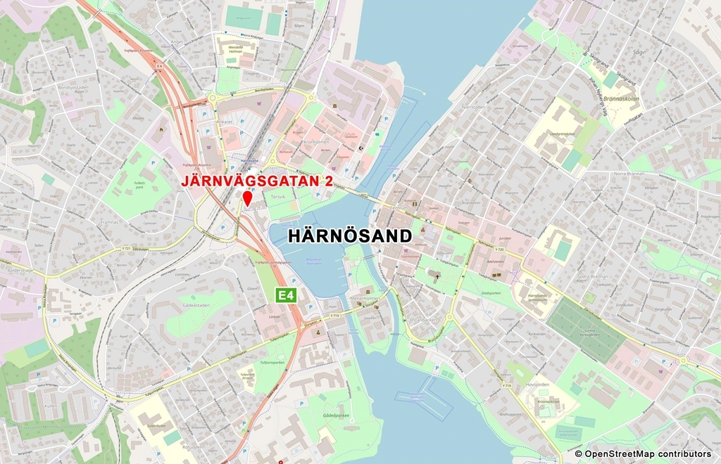 Karta_Härnösand_Järnvägsgatan-2_OpenStreetMap