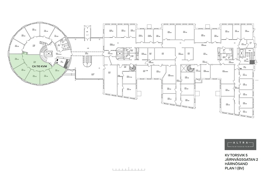 Planritning - Järnvägsgatan 2 - Plan 1 (BV) - 110 kvm