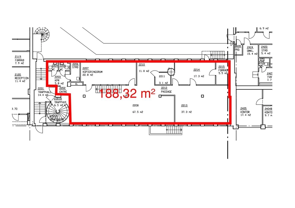 BP plan 1, 188 kvm