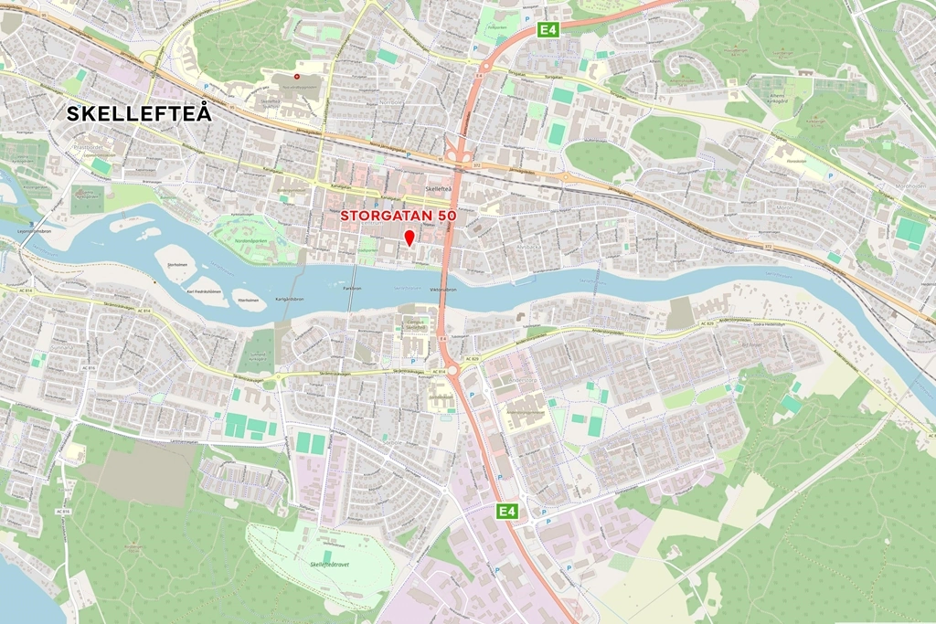 Karta_Skellefteå_Storgatan 50_OpenStreetMap kopiera